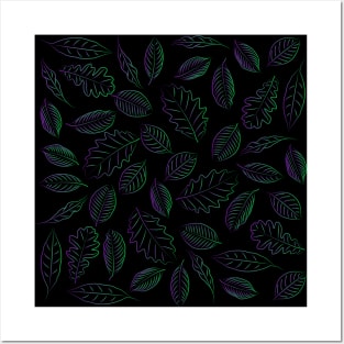 Charming leaves pattern Posters and Art